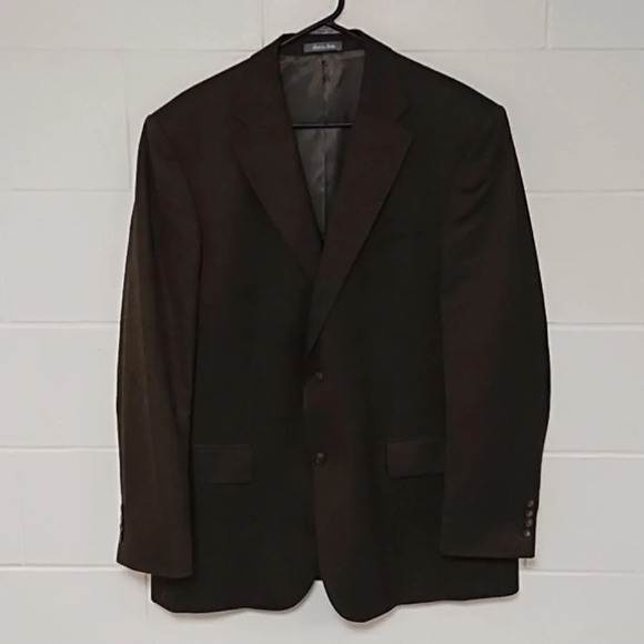 Oscar De Larenta 100% Wool Blazer suit Coat Jacket Brown & Black 46 Long - Picture 12 of 12